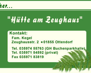 H&uuml;tte am Zeughaus - Kontakt